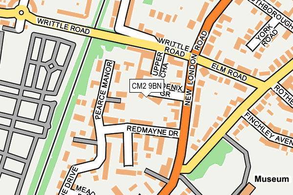 CM2 9BN map - OS OpenMap – Local (Ordnance Survey)