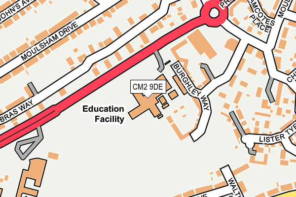 CM2 9DE map - OS OpenMap – Local (Ordnance Survey)