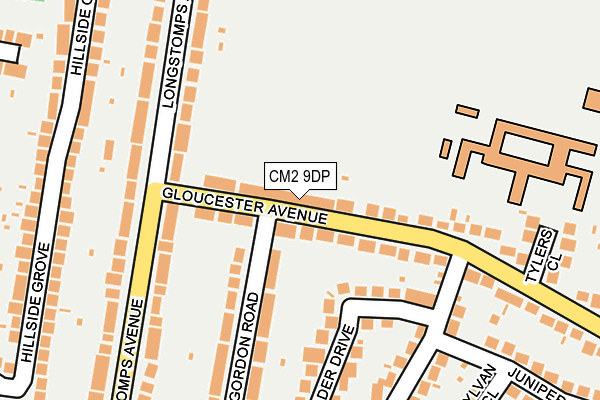 CM2 9DP map - OS OpenMap – Local (Ordnance Survey)