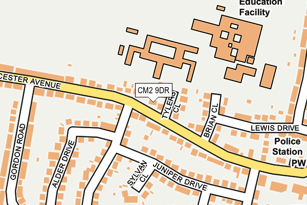 CM2 9DR map - OS OpenMap – Local (Ordnance Survey)