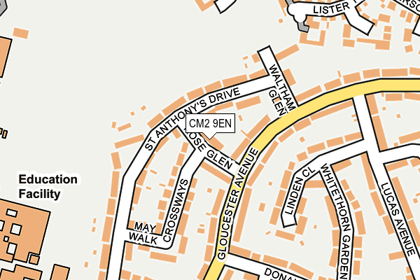 CM2 9EN map - OS OpenMap – Local (Ordnance Survey)