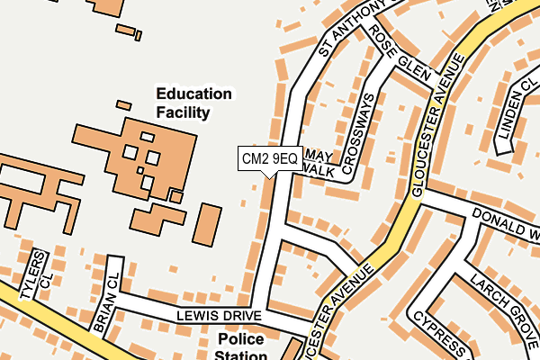 CM2 9EQ map - OS OpenMap – Local (Ordnance Survey)