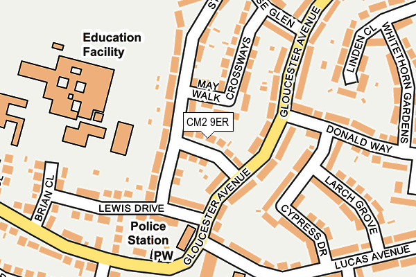 CM2 9ER map - OS OpenMap – Local (Ordnance Survey)