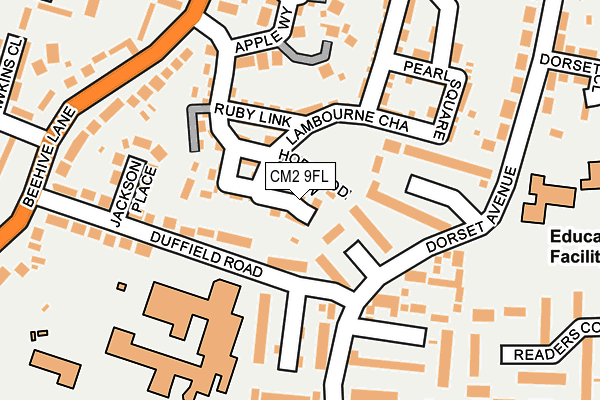 CM2 9FL map - OS OpenMap – Local (Ordnance Survey)