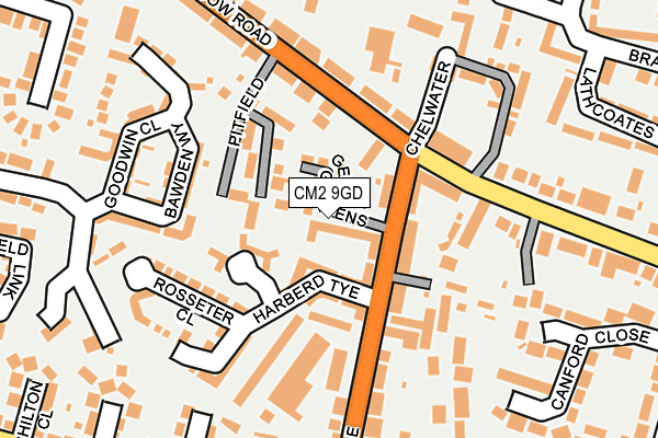 CM2 9GD map - OS OpenMap – Local (Ordnance Survey)