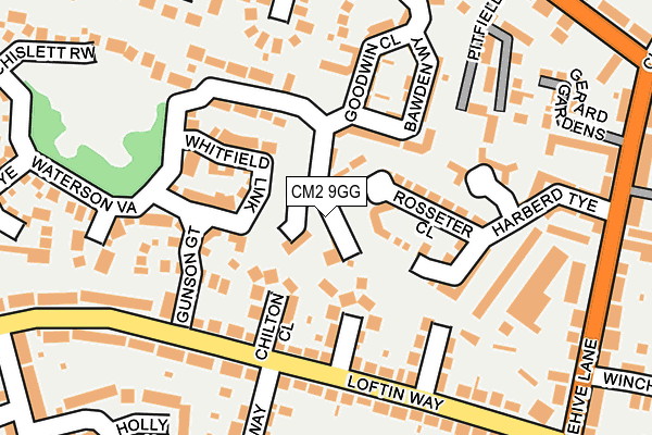 CM2 9GG map - OS OpenMap – Local (Ordnance Survey)