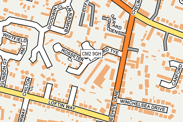 CM2 9GH map - OS OpenMap – Local (Ordnance Survey)