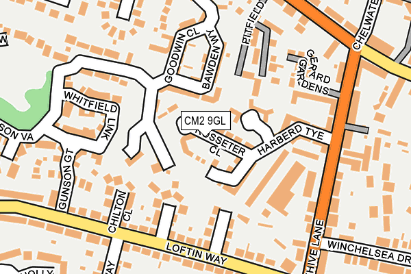CM2 9GL map - OS OpenMap – Local (Ordnance Survey)
