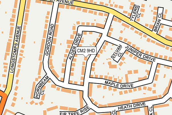 CM2 9HD map - OS OpenMap – Local (Ordnance Survey)