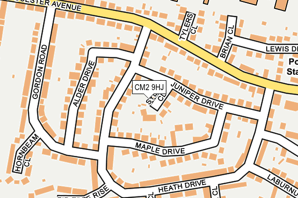 CM2 9HJ map - OS OpenMap – Local (Ordnance Survey)