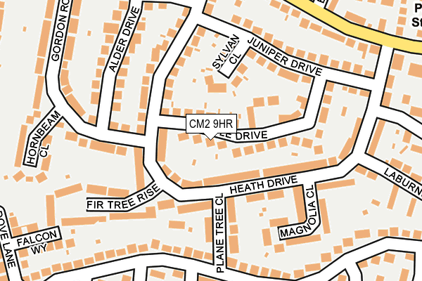 CM2 9HR map - OS OpenMap – Local (Ordnance Survey)