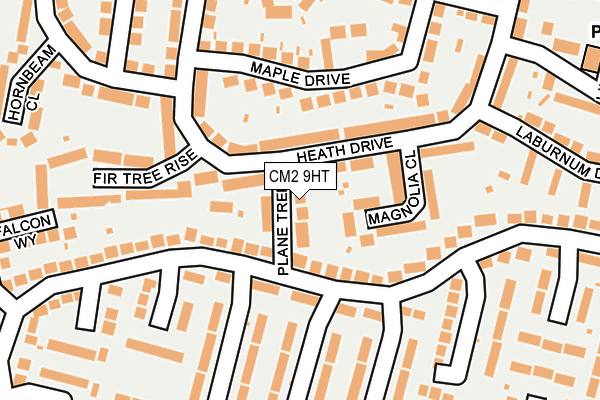 CM2 9HT map - OS OpenMap – Local (Ordnance Survey)