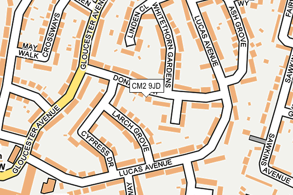 CM2 9JD map - OS OpenMap – Local (Ordnance Survey)