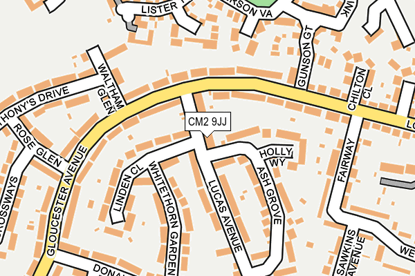 CM2 9JJ map - OS OpenMap – Local (Ordnance Survey)