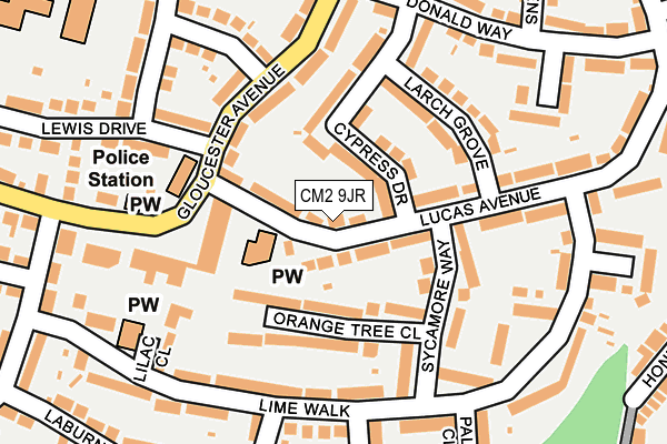 CM2 9JR map - OS OpenMap – Local (Ordnance Survey)