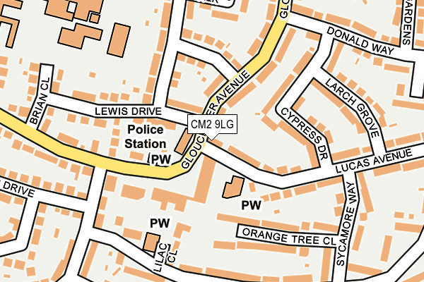 CM2 9LG map - OS OpenMap – Local (Ordnance Survey)