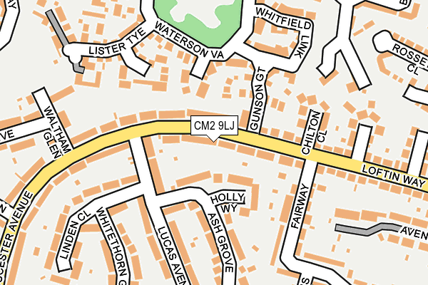 CM2 9LJ map - OS OpenMap – Local (Ordnance Survey)