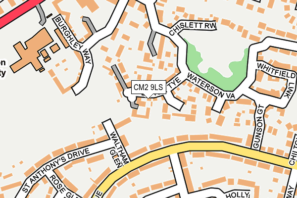 CM2 9LS map - OS OpenMap – Local (Ordnance Survey)