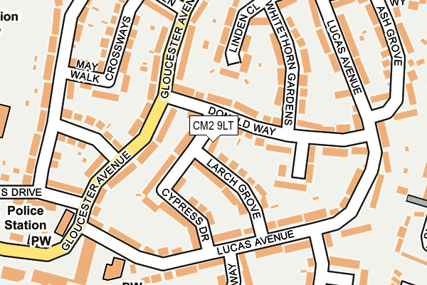 CM2 9LT map - OS OpenMap – Local (Ordnance Survey)