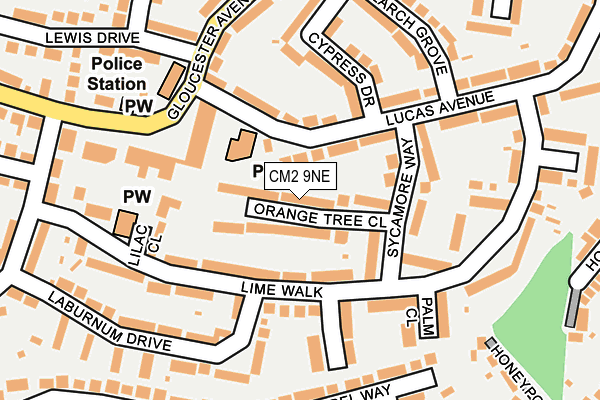 CM2 9NE map - OS OpenMap – Local (Ordnance Survey)