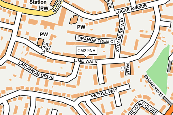 CM2 9NH map - OS OpenMap – Local (Ordnance Survey)
