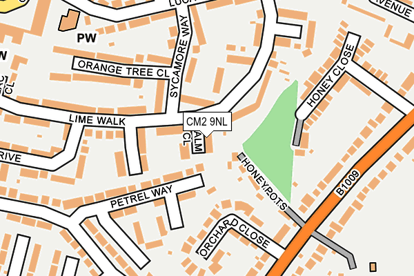 CM2 9NL map - OS OpenMap – Local (Ordnance Survey)