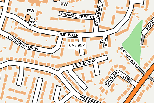 CM2 9NP map - OS OpenMap – Local (Ordnance Survey)