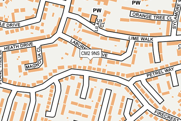 CM2 9NS map - OS OpenMap – Local (Ordnance Survey)