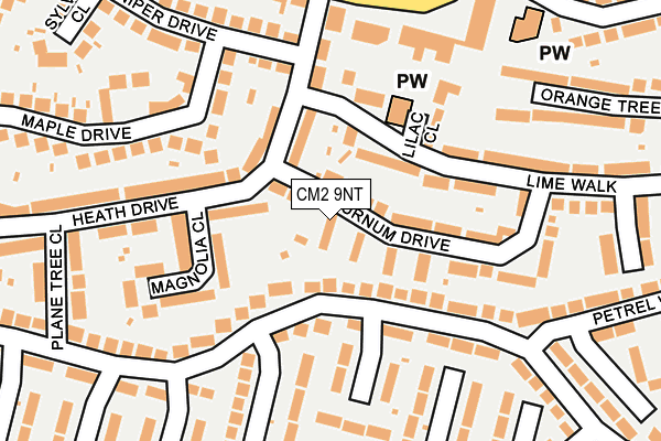 CM2 9NT map - OS OpenMap – Local (Ordnance Survey)