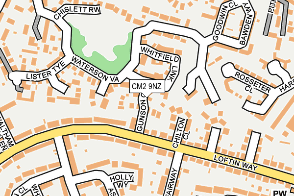CM2 9NZ map - OS OpenMap – Local (Ordnance Survey)