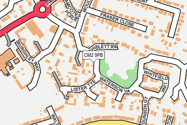 CM2 9PB map - OS OpenMap – Local (Ordnance Survey)