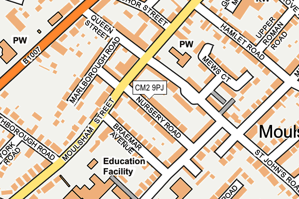 CM2 9PJ map - OS OpenMap – Local (Ordnance Survey)