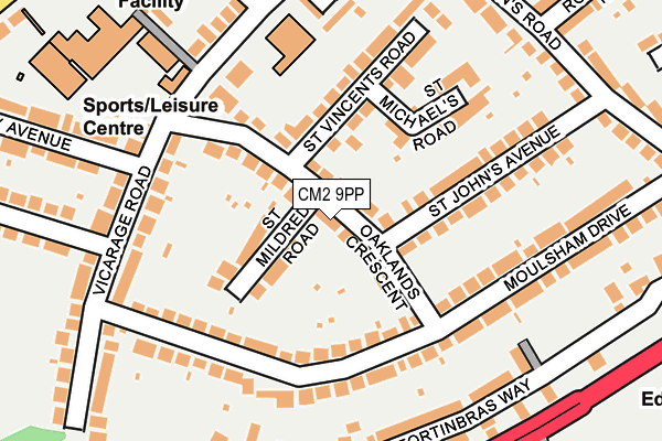 CM2 9PP map - OS OpenMap – Local (Ordnance Survey)