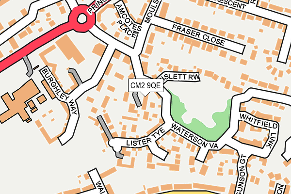 CM2 9QE map - OS OpenMap – Local (Ordnance Survey)