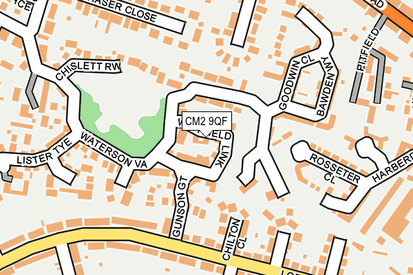 CM2 9QF map - OS OpenMap – Local (Ordnance Survey)