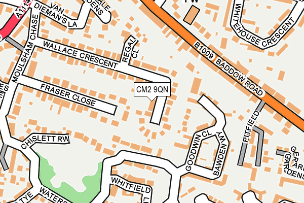 CM2 9QN map - OS OpenMap – Local (Ordnance Survey)