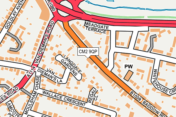 CM2 9QP map - OS OpenMap – Local (Ordnance Survey)