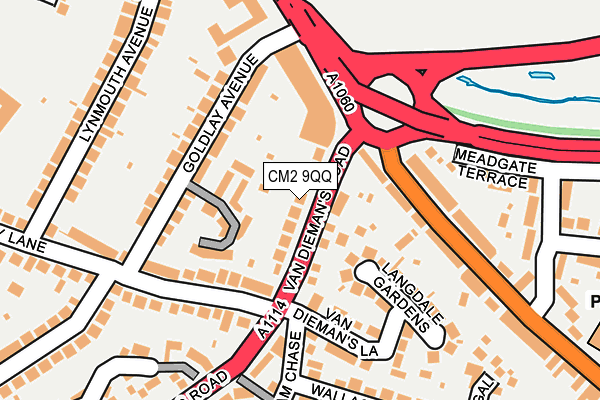 CM2 9QQ map - OS OpenMap – Local (Ordnance Survey)