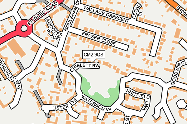 CM2 9QS map - OS OpenMap – Local (Ordnance Survey)