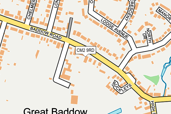 CM2 9RD map - OS OpenMap – Local (Ordnance Survey)