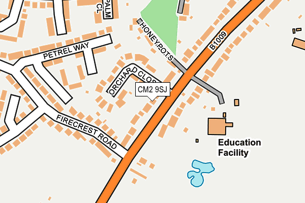 CM2 9SJ map - OS OpenMap – Local (Ordnance Survey)