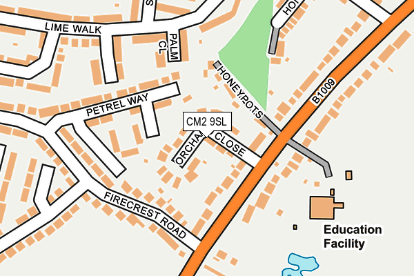 CM2 9SL map - OS OpenMap – Local (Ordnance Survey)