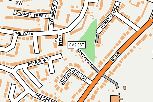 CM2 9ST map - OS OpenMap – Local (Ordnance Survey)