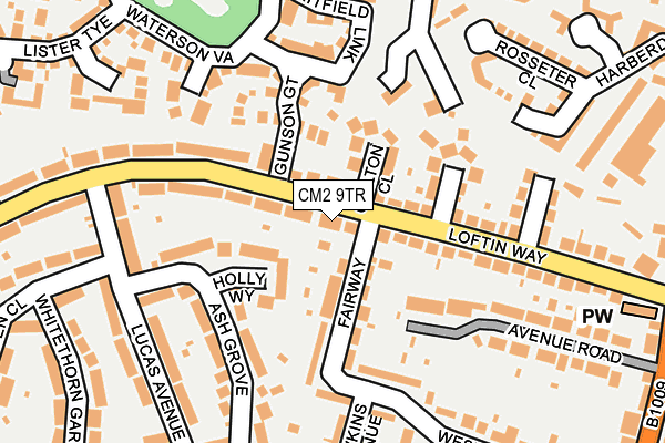 CM2 9TR map - OS OpenMap – Local (Ordnance Survey)