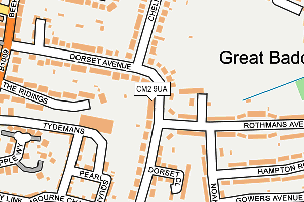 CM2 9UA map - OS OpenMap – Local (Ordnance Survey)