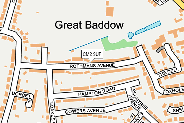 CM2 9UF map - OS OpenMap – Local (Ordnance Survey)