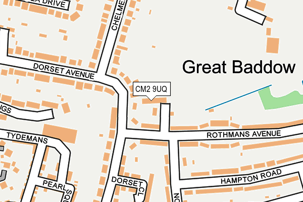 CM2 9UQ map - OS OpenMap – Local (Ordnance Survey)