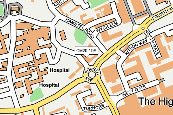 CM20 1DS map - OS OpenMap – Local (Ordnance Survey)