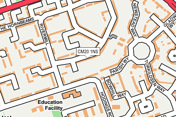 CM20 1NS map - OS OpenMap – Local (Ordnance Survey)