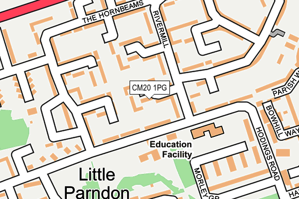 CM20 1PG map - OS OpenMap – Local (Ordnance Survey)